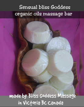 sensual massage oil  bars made by bliss goddess massage Victoria Bc